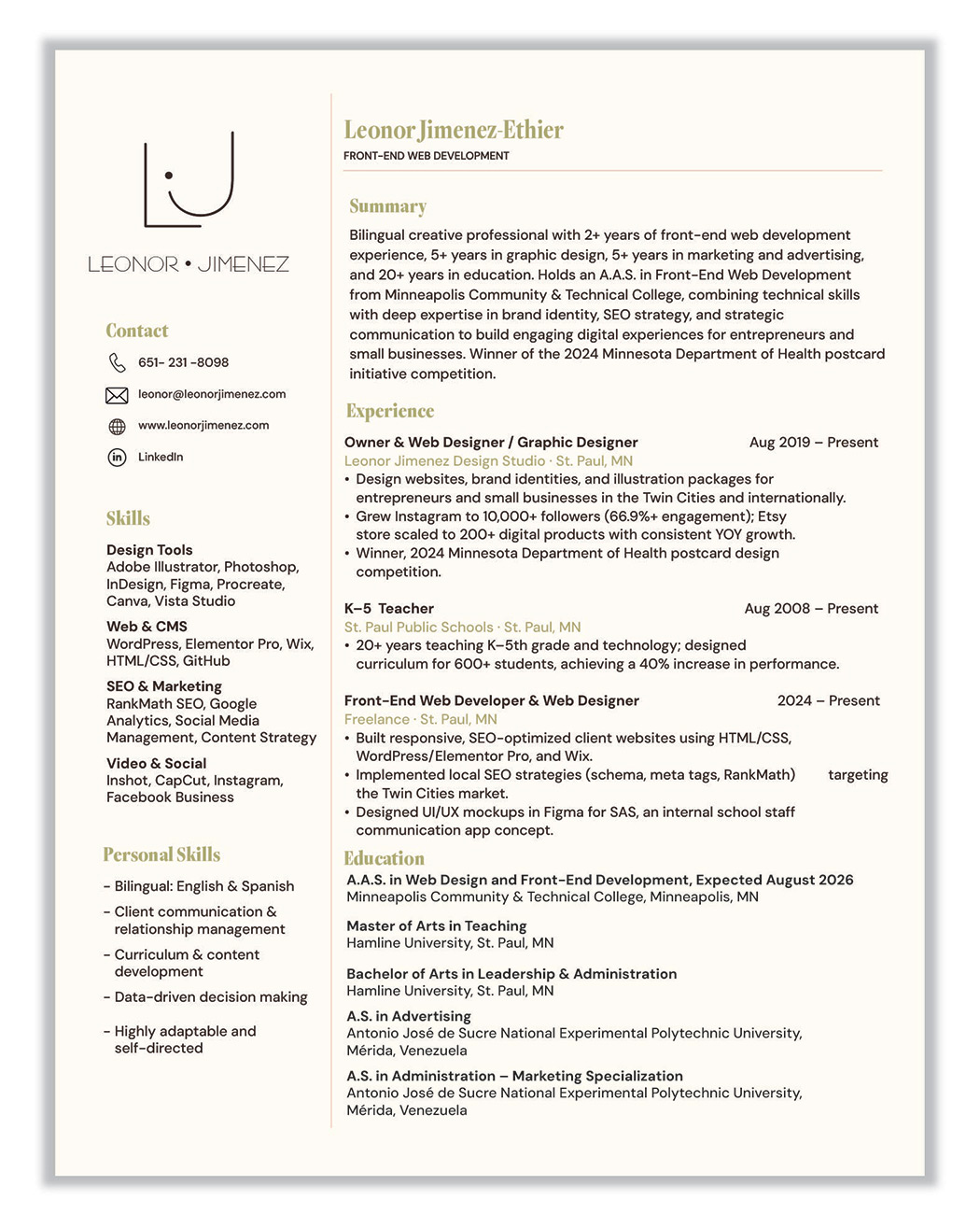 Leonor Jimenez-Resume